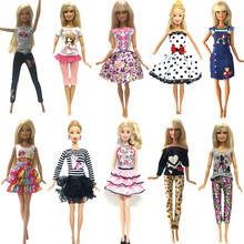 Nk roupa de boneca 10 segundos, roupas fashion, vestido de festa casual, trajes para boneca barbie, melhor presente, roupa de boneca de brinquedo 2024 - compre barato