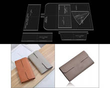 DIY Ladies Long Wallet Hand Bag Acrylic Template Leather Craft Sewing Pattern Accessories 2024 - buy cheap