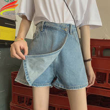 Shorts For Under Skirt 2020 Summer New Arrival Korean Style High Waist Women's Denim Shorts Jeans Pockets Ladies Jeans Short 2024 - buy cheap