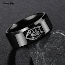 Кольцо DarkMag мужское винтажное в стиле панк-рок, кольцо на головку властный Лев, хип-хоп, черный цвет, перстень со львом, роскошное рыцарские украшения 2024 - купить недорого