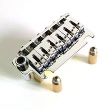 Free Shipping  Brass roller saddle Chrome full size solid brass block ST guitar tremolo bridge with brass posts 1set 2024 - buy cheap