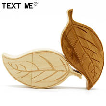TEXT ME 2 model Maple wood Carbonized bamboo Leaves style usb flash drive pen drive 4GB 8GB 16GB 32GB 64GB usb2.0 pendrive 2024 - buy cheap