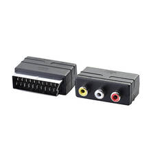 Adaptador de Cable de Audio y vídeo RGB Scart a 3 RCA para PS4 / WII DVD VCR, 1 unidad 2024 - compra barato