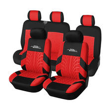 Универсальный Полный комплект чехлов на автомобильные сиденья AUTOYOUTH, подходит для задних сидений 2 + 1 с деталями трека, стильный комплект защитных чехлов на автомобильные сиденья для большинства автомобилей 2024 - купить недорого