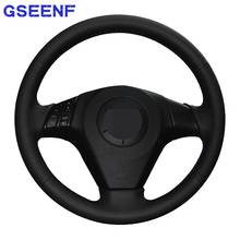 Car Steering Wheel Cover For Mazda 6 Mazda 5 Atenza Mazda MPV Mazda 3 Axela 2009-2004 Black Hand-stitched Genuine Leather 2024 - buy cheap