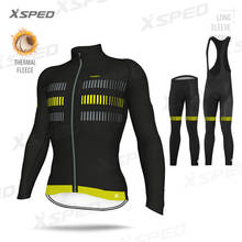 Ropa de ciclismo para hombre, Conjunto de Jersey de manga larga y polar térmico, uniforme para ciclismo de montaña o de carretera, para invierno, 2021 2024 - compra barato