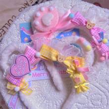 Bear original hand Lolita Lolita bear ear sweet hairband cute lo small headgear hair accessories kc 2024 - buy cheap