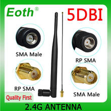 EOTH 1-5pcs 2.4g antenna 5dbi sma female wlan wifi 2.4ghz antene IPX ipex 1 SMA male pigtail Extension Cable iot module antena 2024 - buy cheap
