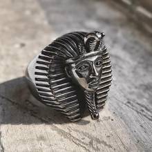 Egyptian Pharaoh Ring Vintage Egypt Tutankhamun Men's Ancient Stainless Steel Rings Punk Biker Jewelry 2024 - buy cheap