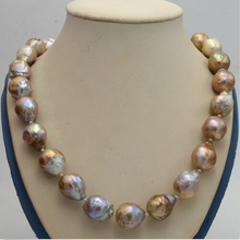 Natural 14x17mm Reborn Baroque Edison Pearl Knot Jewelry Necklace 18" AA 2024 - buy cheap