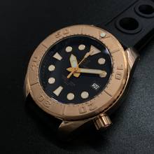 STEELDIVE men dive watch,bronze mens automatic watches 20ATM waterproof mechanical diving wristwatch super C3 luminous clock 2024 - buy cheap