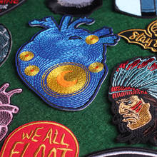 DIY Heart Embroidered Patches For Clothing Iron on Jacket accessories Skull Embroidery Patch Sewing Letter Patches Iron Patch 2024 - buy cheap