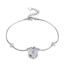 SILVERHOO Sterling Silver 925 Bracelets Shining Flower Austria Crystal Thin Women Bracelet Cute Fine Jewelry Hot Selling Gift 2024 - buy cheap