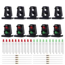 JTD21 10 sets HO scale Target Faces With 2 LEDs Red/Green 1:87 Railway Dwarf Signal HO Scale 2 Aspects 2024 - buy cheap