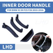 LHD Left Hand Drive Black ABS Car Front Rear Left Right Interior Inner Door Pull Handle Trim Cover Panel For BMW X3 X4 F25 F26 2024 - buy cheap