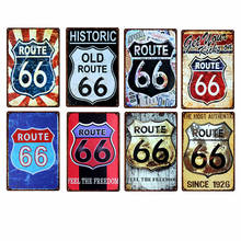 Route 66 Mustang Motorcycle Car Classic Vintage Metal Retro Tin Sign Bar Cafe Garage Home Pub Decor Iron Paintings 2024 - buy cheap