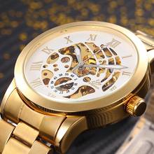 Luxury Gold Watches Men Automatic Self Wind Mechanical Watches Men Skeleton Watches Relogio Masculino SHENHUA reloj hombre 2024 - buy cheap