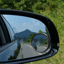 Espelho do carro 2 pçs redondo ponto cego redondo 360 rotação ajustável convexo vista traseira espelho largo ajustável para todo o estilo 2024 - compre barato