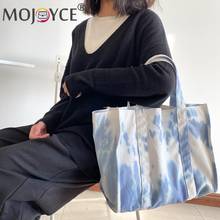 Fashion Tie Dye Tote Bags Casual Women Canvas Large Capacity Shopping Underarm Purse Portable Travel Color Splicing Handbag 2024 - buy cheap