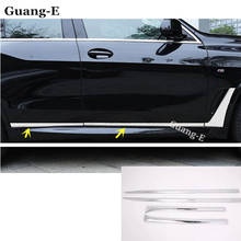 Car Cover Detector ABS Chrome Side Door Body Trim Stick Strip Molding Frame  Moulding 4pcs For Bmw X5 Xdrive G05 2019 2020 2021 2024 - buy cheap