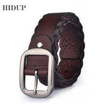 HIDUP Ladies Fashion Design Quality Real Genuine Belt Pin Buckle Cowskin Belts Retro Styles Jeans Accessories for Women LDWJ002 2024 - buy cheap