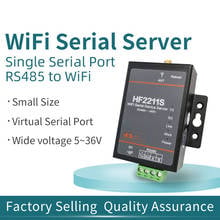 Hf2211s conversor industrial de porta serial única rs485 para wi-fi, pequeno, ip, telnet, 2m, servidor flash serial 2024 - compre barato