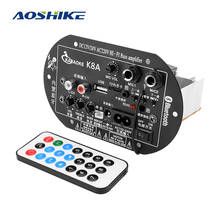 Усилители AOSHIKE с Bluetooth и двойным микрофоном, 12 В, 24 В, 220 В 2024 - купить недорого