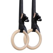 Portable 32mm Wood wooden ring kit Crossfit Gymnastics Rings Gym Shoulder Strength Home Fitness Training Equipment Drop Shipping 2024 - buy cheap