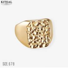 KITEAL-charms de resina 18KGP para hombre, anillo de oro lleno de tamaño 6, 7, 8, para chico y Chica, regalo de Navidad 2024 - compra barato