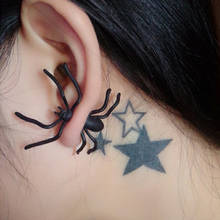 Starose 2 pcs/lot Funny Black Spider Earrings for Women Ear Piercing Helix Piercing Tragus Stud Earring Pircing Ear Jewelry 2024 - buy cheap