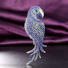 Zlxgirl-broches de animales de aves de cristal austriaco, joyería de lujo, alfileres de Hijab vintage, broche, regalos de Año Nuevo 2024 - compra barato