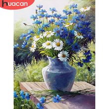 HUACAN Diamond Painting 5d Diy Daisy Flower Embroidery Mosaic Floral Vase Cross Stitch Crystal Home Decor 2024 - buy cheap