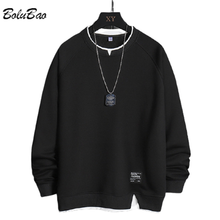Свитшот BOLUBAO мужской в стиле хип-хоп, корейский пуловер с круглым вырезом, свободная брендовая кофта для пар, топ на осень 2024 - купить недорого