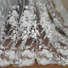 Vestido de novia 3D de 150cm, aplique para vestido de novia, tocado de novia, bufanda, velo, cuentas, tela de encaje bordado, parche, cortina, envío gratis 2024 - compra barato