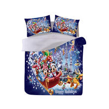 Presente de natal conjunto de cama mickey minnie roupa de cama fronha capa de edredom têxtil para adultos e crianças presente queen king size 2024 - compre barato