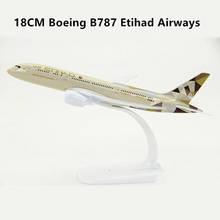 18CM Boeing B787 Etihad Airways Model Metal Alloy Plane Aircraft Model Toy Airplane Kids Gift Collectible 2024 - buy cheap