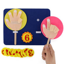 Brinquedos de matemática para crianças, jogo educacional montessori para aprender, contagem dos dedos, 1 conjunto 2024 - compre barato