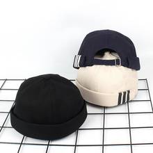 Gorro masculino, chapéu de algodão sem briga, de verão, multi-uso, boné skullies de algodão vintage, urbano, único, portátil, chapéus docker 2024 - compre barato