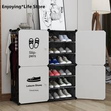 Simple Dustproof Shoe Cabinet Home College Student Dormitory Multi-layer Plastic Shoe Rack Large Capacity Storage Door Shoe Rack 2024 - buy cheap