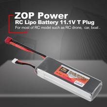 ZOP Power 11.1V 4500mAh 45C 3S 1P Lipo Battery T Plug Rechargeable for RC Racing Drone Quadcopter Helicopter Car Boat 2024 - buy cheap