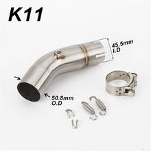 Motorcycle modified exhaust pipe muffler GSXR1000 middle Link Pipe K7 K8 K9 K10 K11 modified 2024 - buy cheap