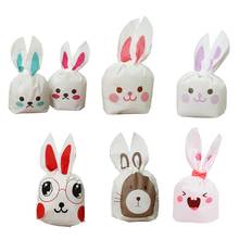 50pcs/lot Cute Rabbit Ear Bags Cookie Plastic Bags&Candy Gift Bags For Biscuits Snack Baking Package And Event Party Supplies 2024 - buy cheap