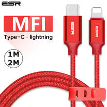 ESR MFI Certified Lightning to USB 8-Pin 3.3ft Data Fast Charging 1M 2M Cable for iPhone 11 X 8 Plus 7 6s 6 SE for iPad Pro Air 2024 - buy cheap