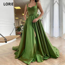 LORIE Green Prom Dresses Sweetheart Open Slit Belted Bow Taffeta Arabic Evening Gown Long Celebrity Party Gown for Graduation 2024 - buy cheap