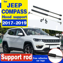 For JEEP COMPASS 2017 2018 2019 2pcs Engine Cover Support Rod Hydraulic Hood Car fishing support rod holder bracket strut rod 2024 - buy cheap