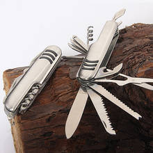Portable Multifunction Folding Plier Scissors Screwdrive Tool 11 in 1 EDC Travel Kits knife Repair Military Stainless Steel 2024 - buy cheap