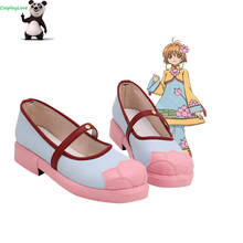 CosplayLove Cardcaptor Sakura: Clear Card Sakura Kinomoto Chinese Style Blue Pink Shoes Cosplay Long Boots Leather Custom Made 2024 - buy cheap