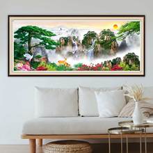 Completo quadrado/redondo broca árvore de pintura de diamante cascata bordado paisagem natural strass imagem de ponto de cruz decoração de casa 2024 - compre barato