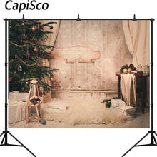Capisco Christmas Photography Backdrops Retro Room Tree Toy Decor Children Party Photocall Background Photo Studio Props 2024 - buy cheap