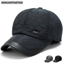 SHALUOTAOTAO-Gorra térmica de algodón para hombre, gorros de béisbol con orejeras, cálidas, ajustables, para marcas al aire libre, con lengüeta, para invierno 2024 - compra barato